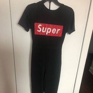 Super zipper back romper.